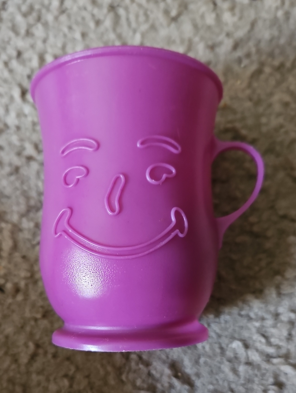 Vintage KOOLAID Smiley Face Purple Plastic Mug - Like New